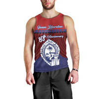 Guam Liberation Day Men Tank Top Biba Guahan Chamorro 80th Anniversary - Blue LT14 - Polynesian Pride