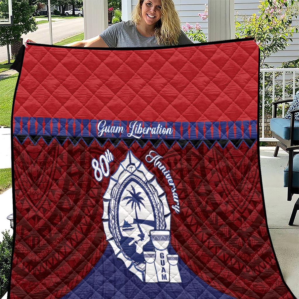 Guam Liberation Day Quilt Biba Guahan Chamorro 80th Anniversary - Blue LT14 Blue - Polynesian Pride
