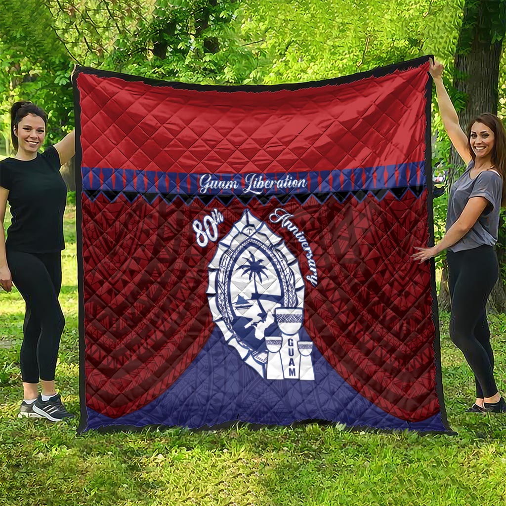 Guam Liberation Day Quilt Biba Guahan Chamorro 80th Anniversary - Blue LT14 - Polynesian Pride