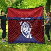 Guam Liberation Day Quilt Biba Guahan Chamorro 80th Anniversary - Blue LT14 - Polynesian Pride