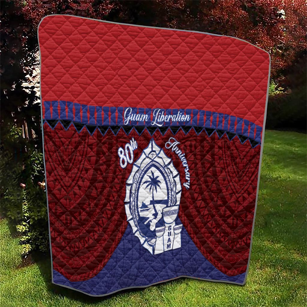 Guam Liberation Day Quilt Biba Guahan Chamorro 80th Anniversary - Blue LT14 - Polynesian Pride