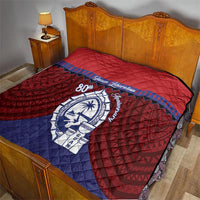 Guam Liberation Day Quilt Biba Guahan Chamorro 80th Anniversary - Blue LT14 - Polynesian Pride