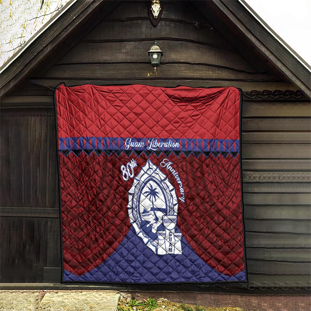 Guam Liberation Day Quilt Biba Guahan Chamorro 80th Anniversary - Blue LT14 - Polynesian Pride