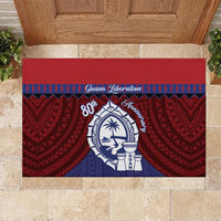 Guam Liberation Day Rubber Doormat Biba Guahan Chamorro 80th Anniversary - Blue LT14 - Polynesian Pride