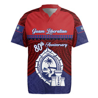 Guam Liberation Day Rugby Jersey Biba Guahan Chamorro 80th Anniversary - Blue LT14 Blue - Polynesian Pride