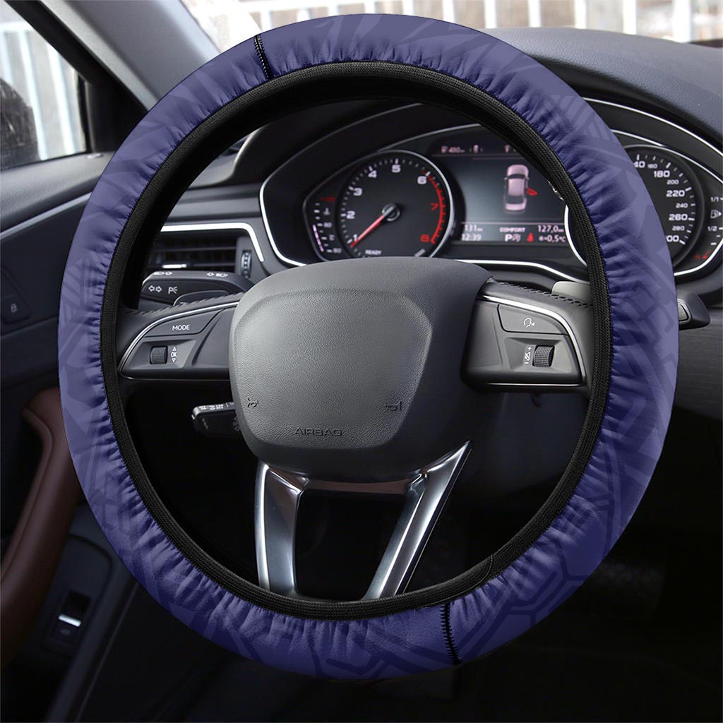 Guam Liberation Day Steering Wheel Cover Biba Guahan Chamorro 80th Anniversary - Blue LT14 - Polynesian Pride