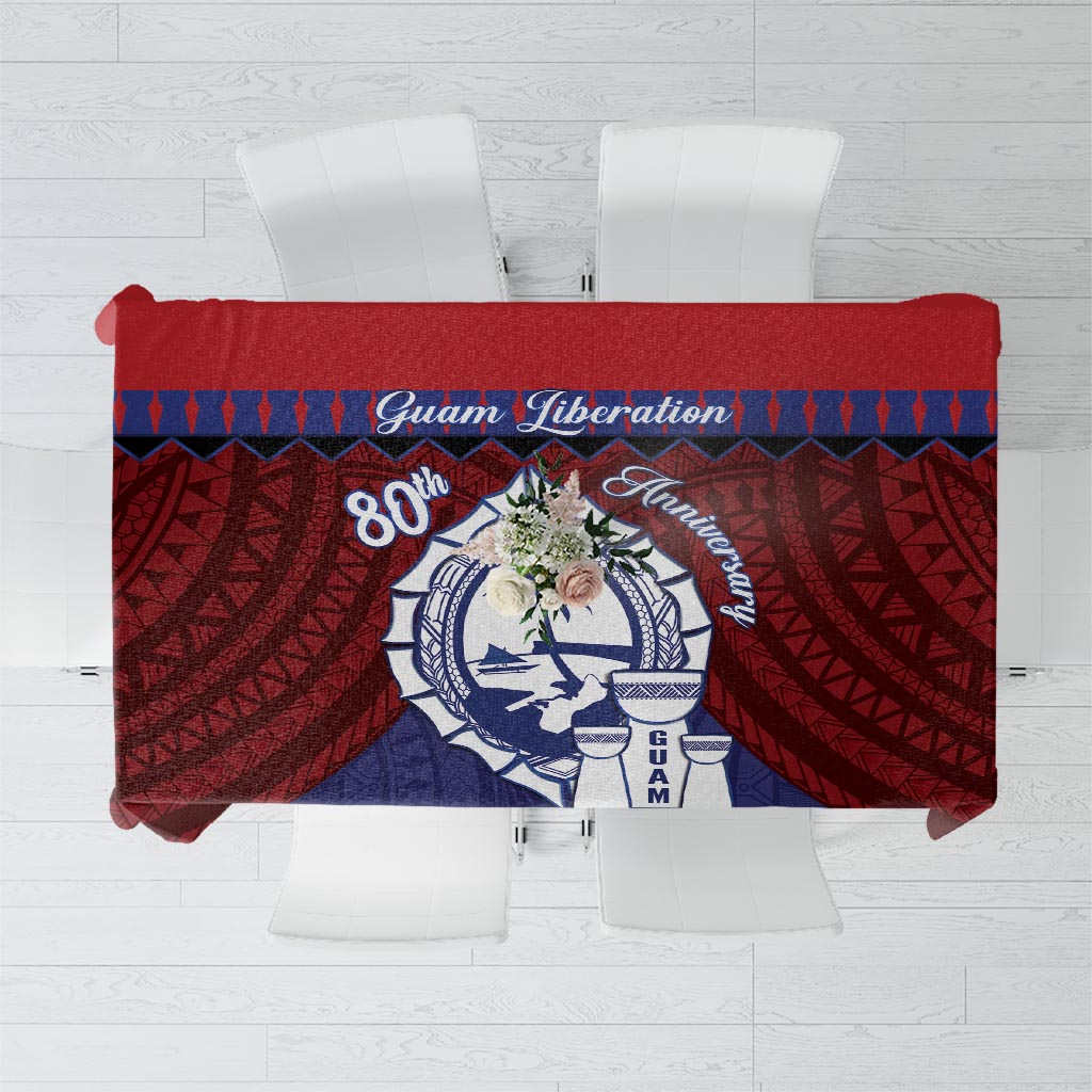 Guam Liberation Day Tablecloth Biba Guahan Chamorro 80th Anniversary - Blue LT14 Blue - Polynesian Pride