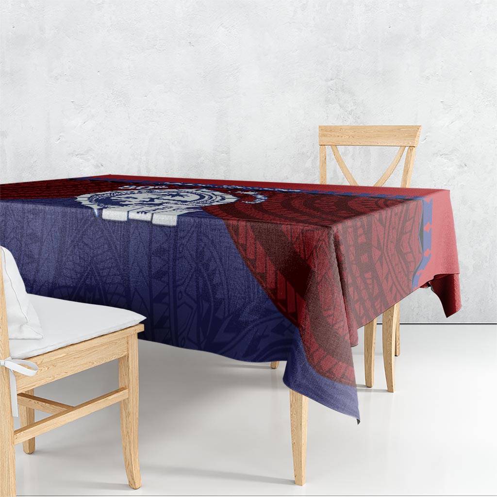 Guam Liberation Day Tablecloth Biba Guahan Chamorro 80th Anniversary - Blue LT14 - Polynesian Pride