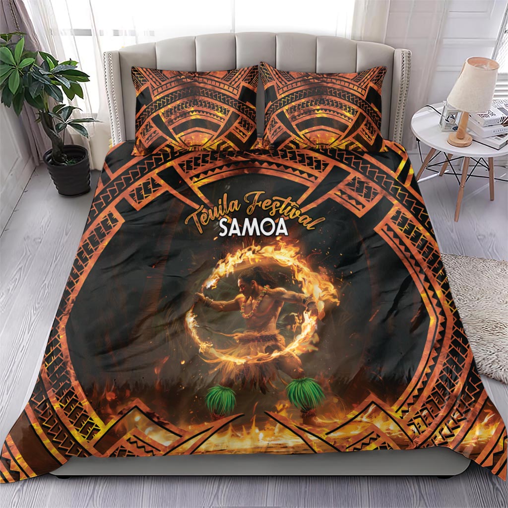 Samoa Teuila 2024 Festival Bedding Set Samoan Siva Afi With Red Gingers LT14 - Polynesian Pride