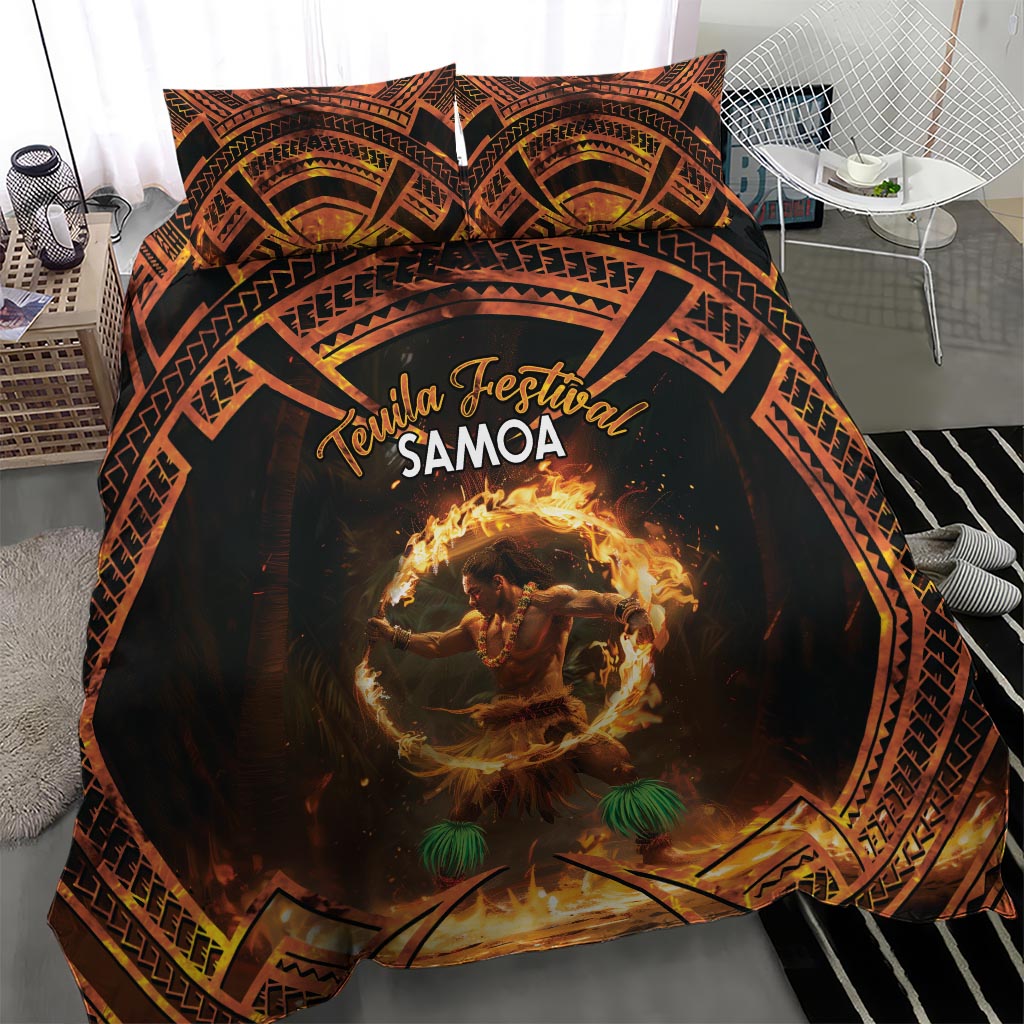 Samoa Teuila 2024 Festival Bedding Set Samoan Siva Afi With Red Gingers LT14 - Polynesian Pride