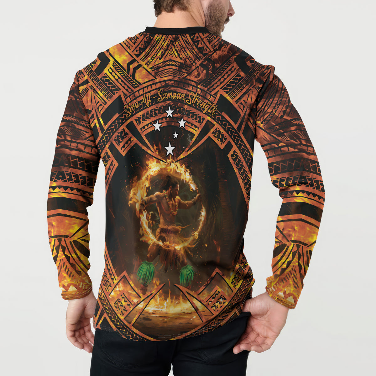 Samoa Teuila 2024 Festival Button Sweatshirt Samoan Siva Afi With Red Gingers LT14 - Polynesian Pride