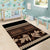 Black Samoa Siapo Teuila Flowers Area Rug