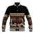 Black Samoa Siapo Teuila Flowers Baseball Jacket