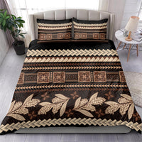 Black Samoa Siapo Teuila Flowers Bedding Set LT14 - Polynesian Pride