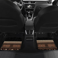 Black Samoa Siapo Teuila Flowers Car Mats LT14 Set 2pcs - Back Black - Polynesian Pride