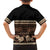 Black Samoa Siapo Teuila Flowers Family Matching Long Sleeve Bodycon Dress and Hawaiian Shirt