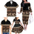 Black Samoa Siapo Teuila Flowers Family Matching Off The Shoulder Long Sleeve Dress and Hawaiian Shirt