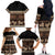 Black Samoa Siapo Teuila Flowers Family Matching Off The Shoulder Long Sleeve Dress and Hawaiian Shirt