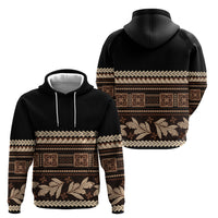 Black Samoa Siapo Teuila Flowers Hoodie LT14 - Polynesian Pride
