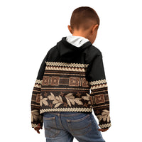 Black Samoa Siapo Teuila Flowers Kid Hoodie LT14 - Polynesian Pride