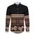 Black Samoa Siapo Teuila Flowers Long Sleeve Button Shirt