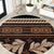 Black Samoa Siapo Teuila Flowers Round Carpet