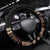 Black Samoa Siapo Teuila Flowers Steering Wheel Cover