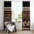 Black Samoa Siapo Teuila Flowers Window Curtain