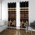 Black Samoa Siapo Teuila Flowers Window Curtain