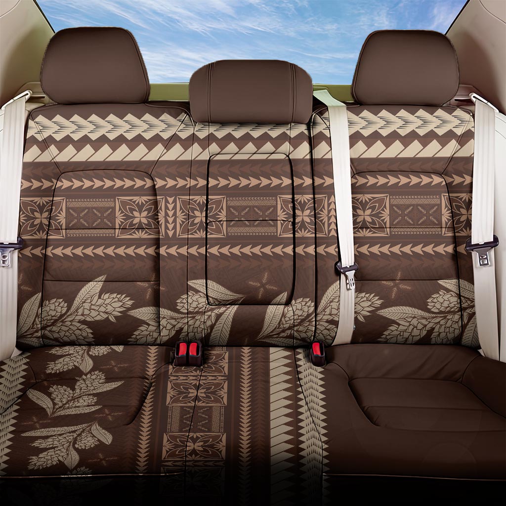 Brown Samoa Siapo Teuila Flowers Back Car Seat Cover LT14 One Size Brown - Polynesian Pride
