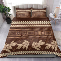 Brown Samoa Siapo Teuila Flowers Bedding Set LT14 - Polynesian Pride