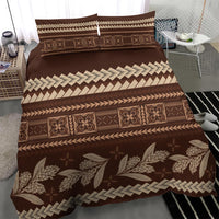Brown Samoa Siapo Teuila Flowers Bedding Set LT14 - Polynesian Pride