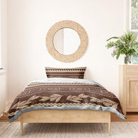 Brown Samoa Siapo Teuila Flowers Bedding Set LT14 - Polynesian Pride