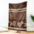 Brown Samoa Siapo Teuila Flowers Blanket