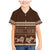 Brown Samoa Siapo Teuila Flowers Family Matching Mermaid Dress and Hawaiian Shirt