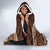 Brown Samoa Siapo Teuila Flowers Hooded Blanket