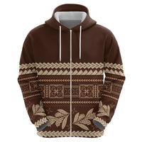 Brown Samoa Siapo Teuila Flowers Hoodie LT14 - Polynesian Pride