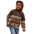 Brown Samoa Siapo Teuila Flowers Kid Hoodie