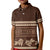 Brown Samoa Siapo Teuila Flowers Kid Polo Shirt