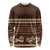 Brown Samoa Siapo Teuila Flowers Long Sleeve Shirt