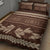 Brown Samoa Siapo Teuila Flowers Quilt Bed Set