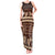 Brown Samoa Siapo Teuila Flowers Tank Maxi Dress