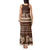 Brown Samoa Siapo Teuila Flowers Tank Maxi Dress