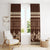 Brown Samoa Siapo Teuila Flowers Window Curtain