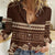 Brown Samoa Siapo Teuila Flowers Women Casual Shirt