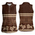 Brown Samoa Siapo Teuila Flowers Women Sleeveless Polo Shirt