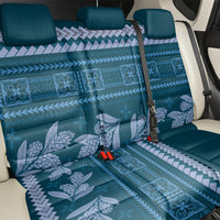 Dark Cyan Samoa Siapo Teuila Flowers Back Car Seat Cover LT14 - Polynesian Pride
