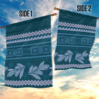 Dark Cyan Samoa Siapo Teuila Flowers Garden Flag LT14 - Polynesian Pride