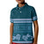 Dark Cyan Samoa Siapo Teuila Flowers Kid Polo Shirt