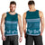 Dark Cyan Samoa Siapo Teuila Flowers Men Tank Top